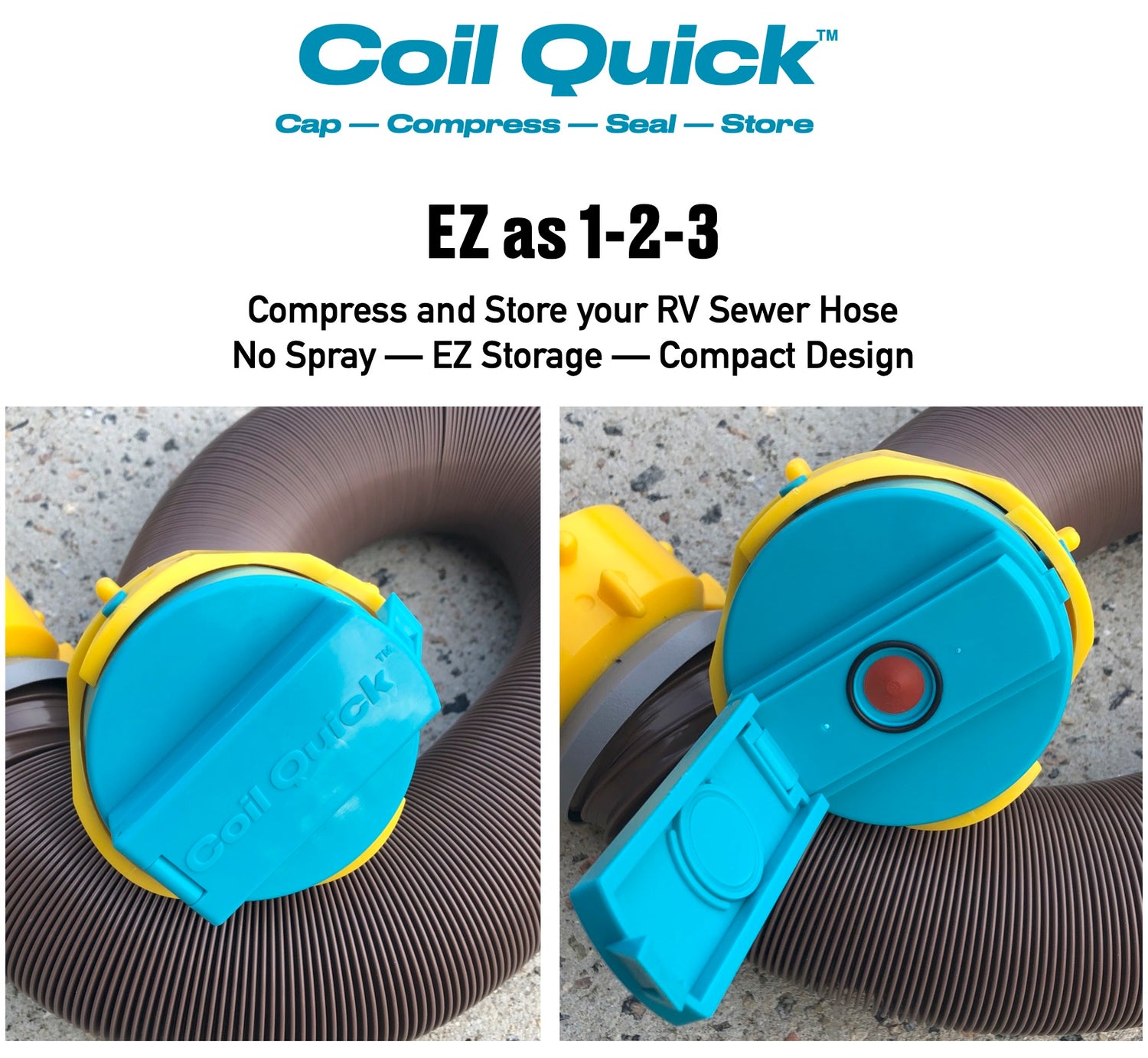Coil Quick Compression Sewer Hose Valve Cap - Best Sewer Hose Accessory –  EZ RV Life